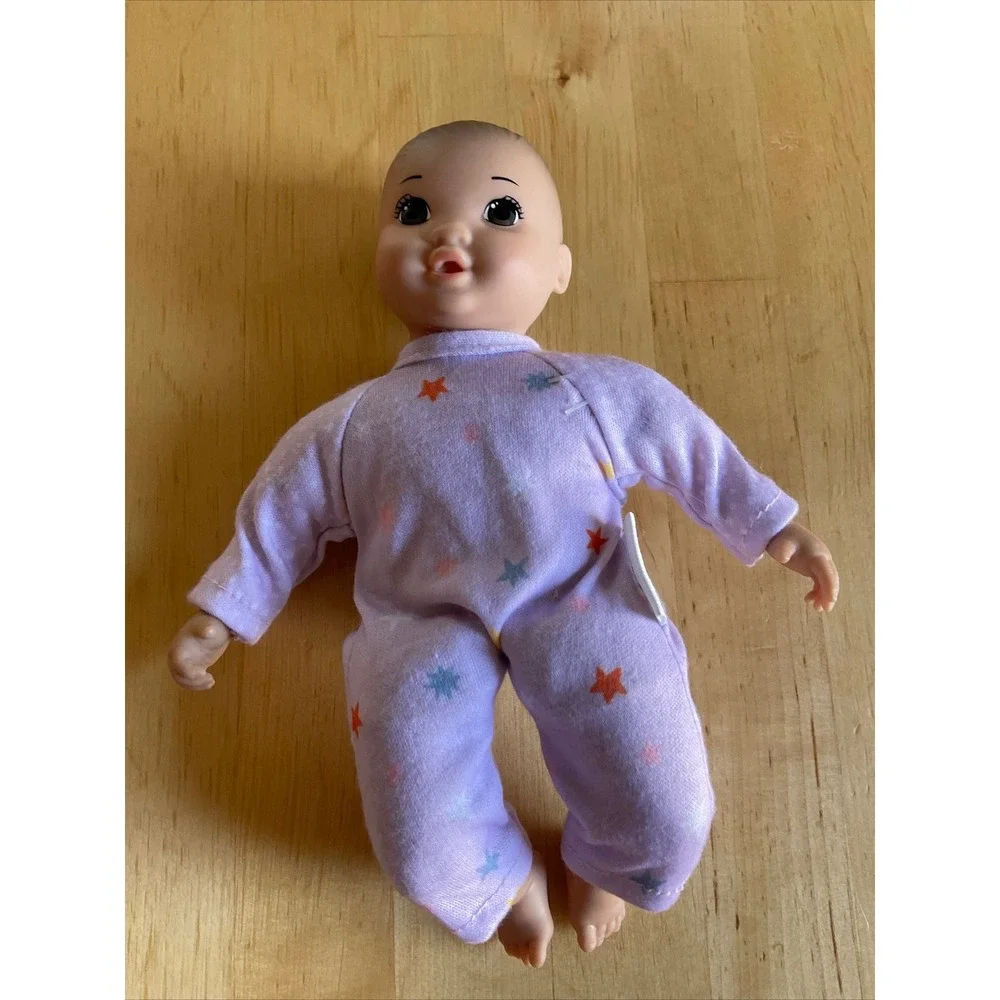 Gigglescape Baby Doll‎ Purple Star Print Sleeper Soft Body Toy Vinyl Limbs